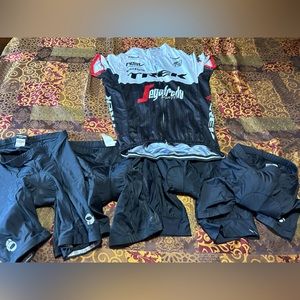 Mens cycling shorts and shirt